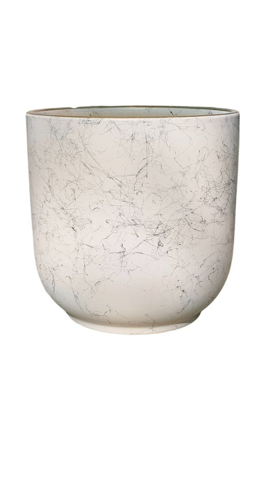 XXL White Gold Ceramic Pot - Freshplants